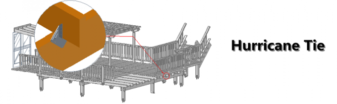 رباط های طوفان برای ریفترهای سنگین کار گالوانیزه چوبی آویزان شده بند های طوفان برای چوب چوبی ساختارهای چوبی 0