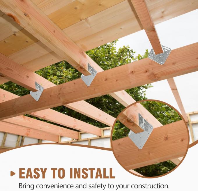 رباط های طوفان برای ریفترهای سنگین کار گالوانیزه چوبی آویزان شده بند های طوفان برای چوب چوبی ساختارهای چوبی 4